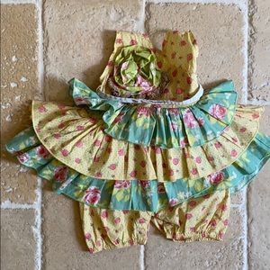Mustard Pie flower romper